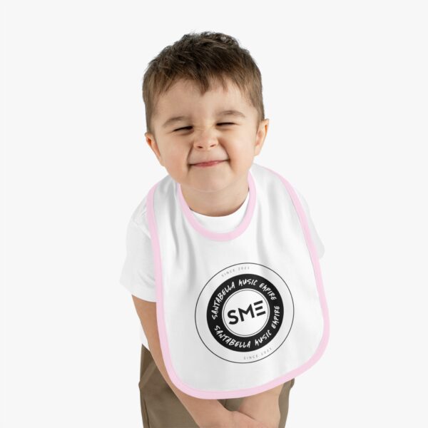 Baby Contrast Trim Jersey Bib - Image 9