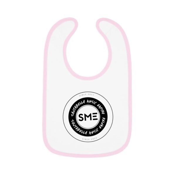 Baby Contrast Trim Jersey Bib - Image 7