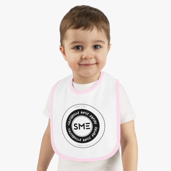 Baby Contrast Trim Jersey Bib - Image 8