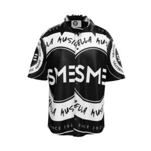 VIP SILK SHIRT LOGO ALL OVER (BLACK)