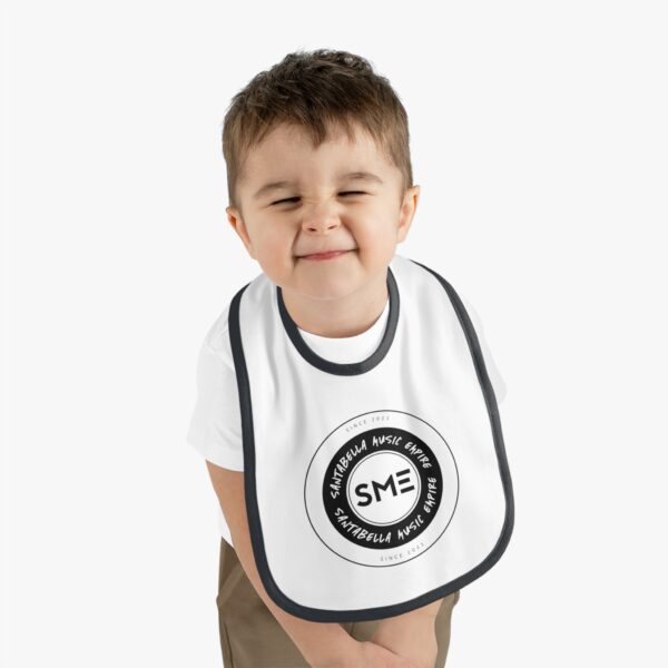 Baby Contrast Trim Jersey Bib - Image 3