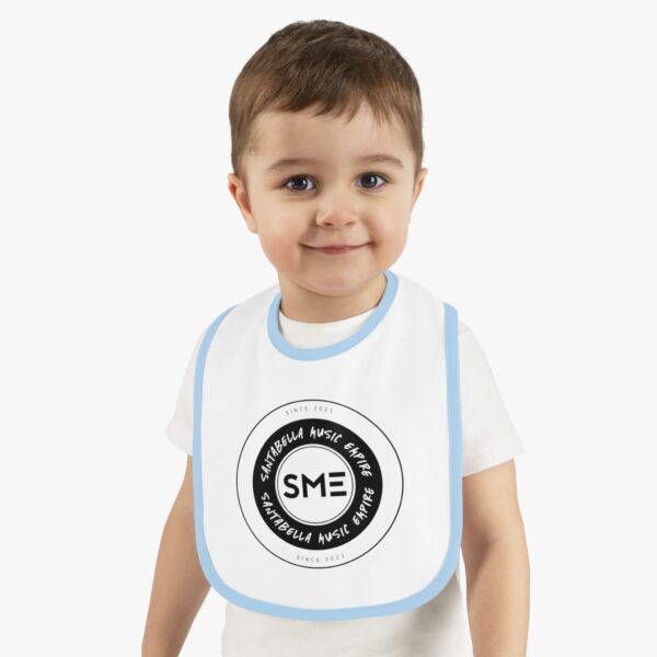 Baby Contrast Trim Jersey Bib - Image 5