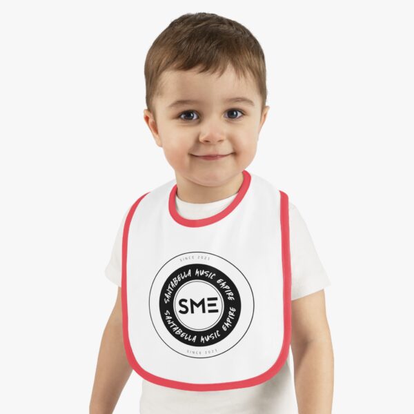 Baby Contrast Trim Jersey Bib - Image 11