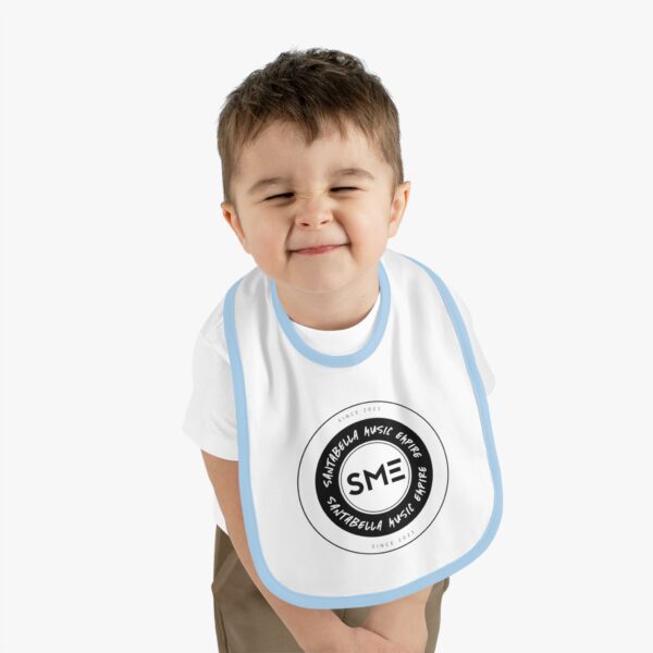 Baby Contrast Trim Jersey Bib - Image 6