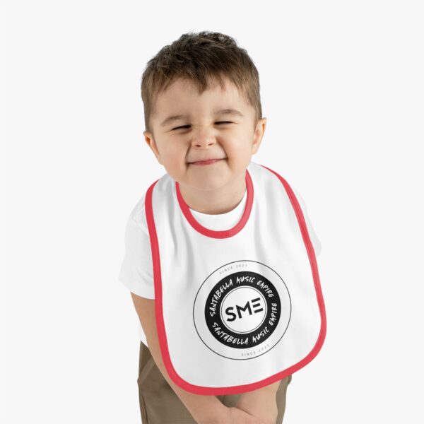 Baby Contrast Trim Jersey Bib - Image 12