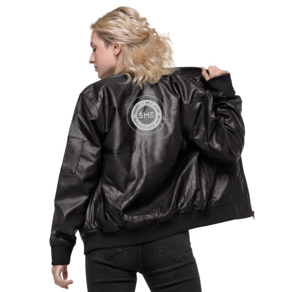 Leather Bomber Jacket - Image 5