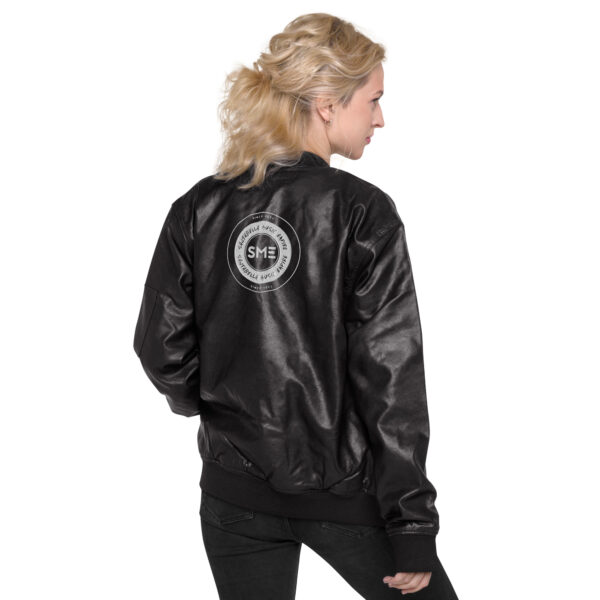 Leather Bomber Jacket - Image 4
