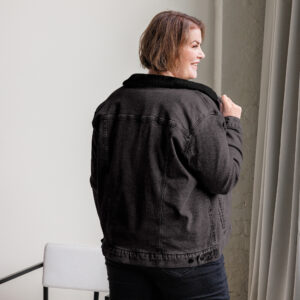 Unisex denim sherpa jacket